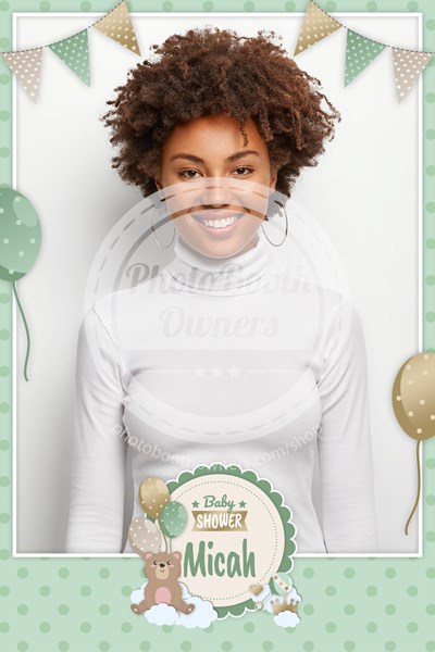 Teddy Bear Baby Shower Portrait (iPad)