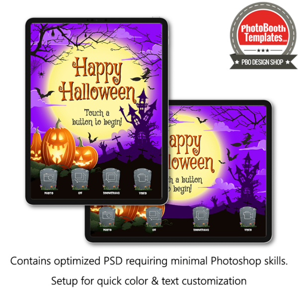halloween moonlight photo booth welcome screen ipad snappic
