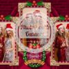 Festive Christmas Wreath Postcard