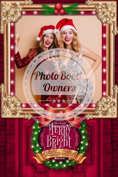 Festive Christmas Wreath Portrait (iPad)