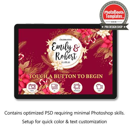 holiday poinsettias photo welcome screen templates surface pro for sale