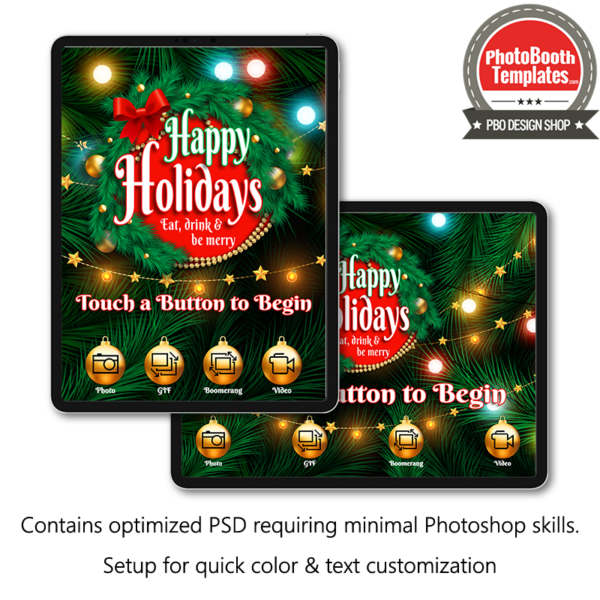 Festive Holiday Tree iPad Welcome Screens