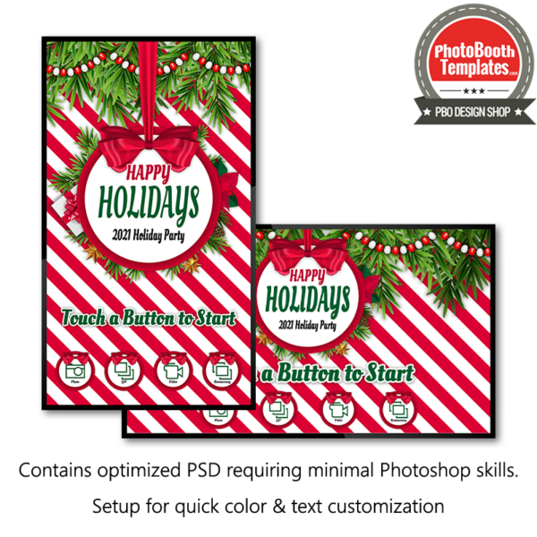 Holiday Stripes PC Welcome Screens