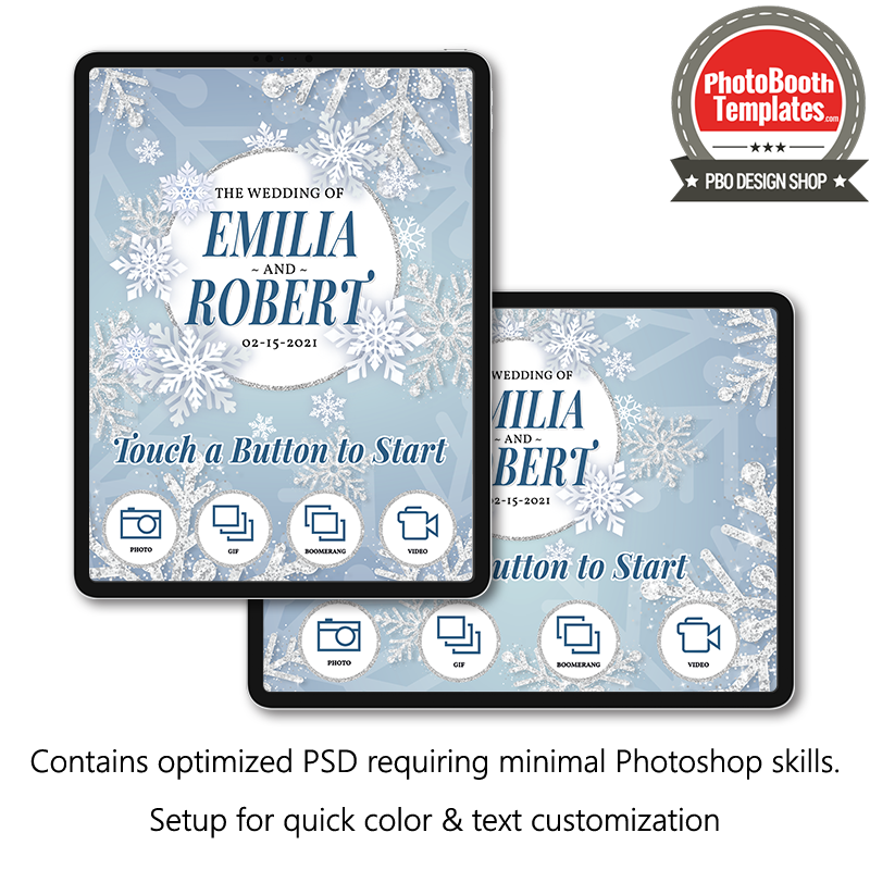 Elegant Snowflakes iPad Welcome Screens