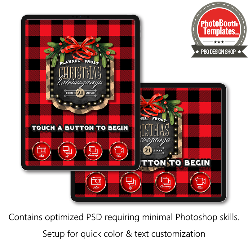 Holiday Buffalo Plaid  iPad Welcome Screens