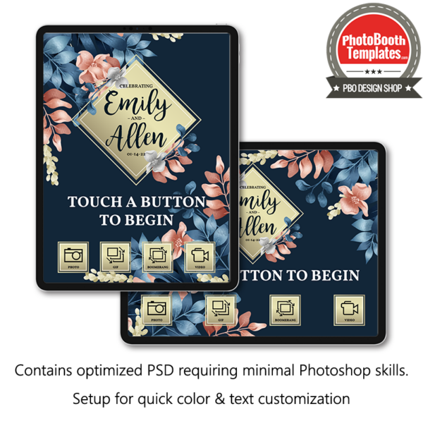 Romantic Watercolor Floral iPad Welcome Screens