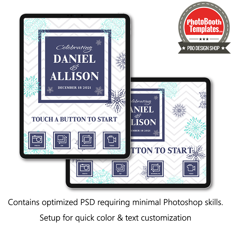Snowfall Celebration iPad Welcome Screens