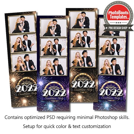 New Year Fireworks Countdown 3-up Strips 1 New Year Fireworks Countdown 3-up Strips