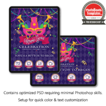 Festive Mardi Gras iPad Welcome Screens