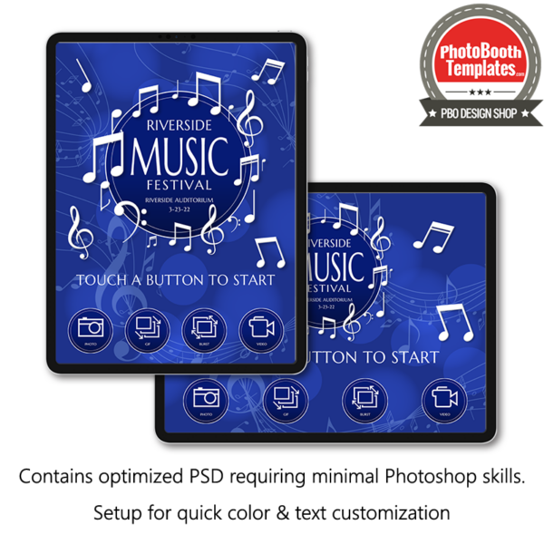 Music Celebration iPad Welcome Screens