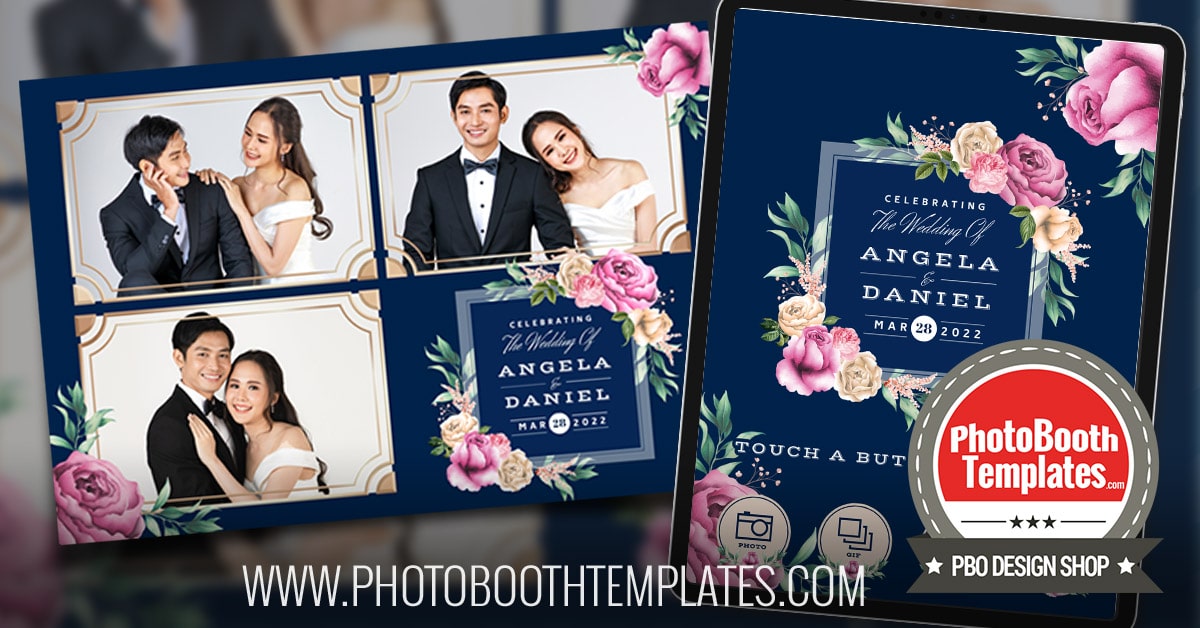 20220302 elegant floral wedding photo booth templates