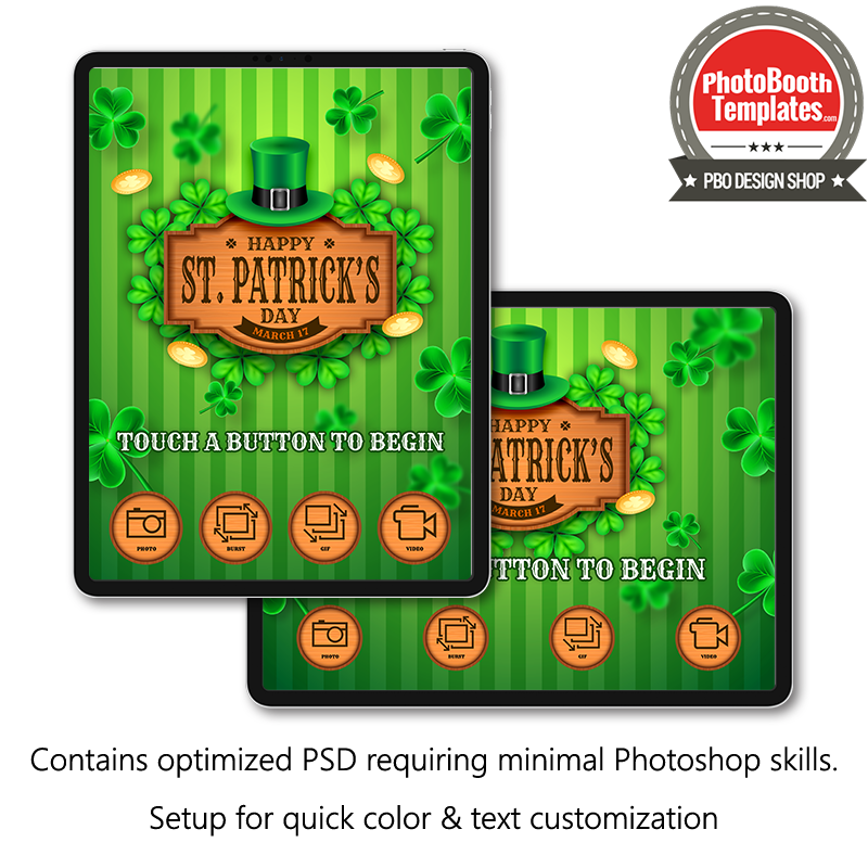 Irish Celebration iPad Welcome Screens