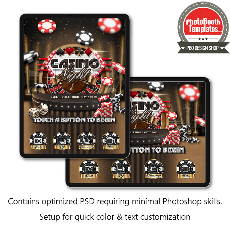 Casino Night Glam iPad Welcome Screens