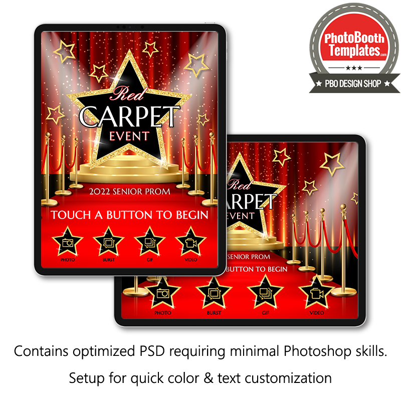 Red Carpet Celebration iPad Welcome Screens