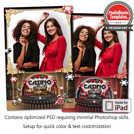 Casino Night Glam Portrait (iPad)