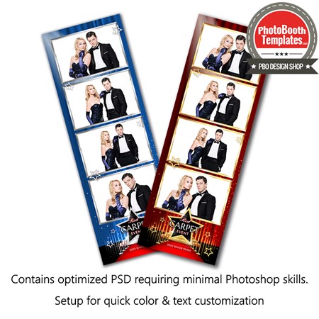 Red Carpet Celebration 4-up Strips 1 Red Carpet Celebration 4-up Strips