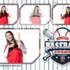 Baseball Pinstripes Postcard
