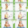 Tennis Celebration 4-up Strips