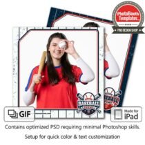 Baseball Pinstripes Square (iPad)
