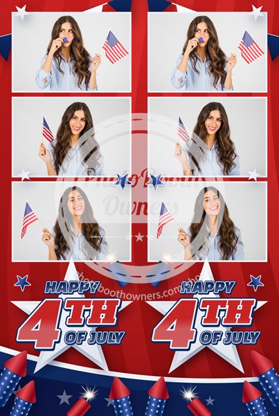 Patriotic Festivity 3-up Strips