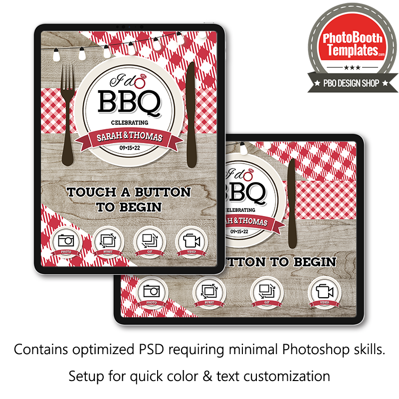 I Do BBQ iPad Welcome Screens
