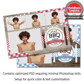 I Do BBQ Postcard Photo Booth Template