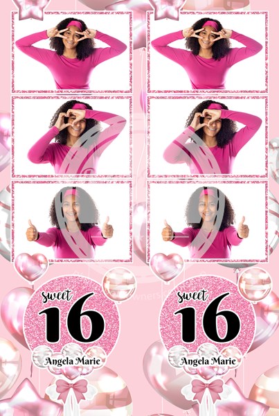 Sweet 16 Sparkle 3-up Strips