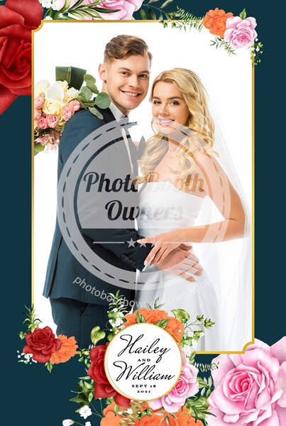 Vibrant Floral Wedding Portrait