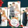 Vibrant Floral Wedding Postcard