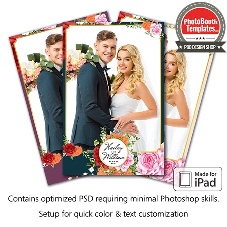 Vibrant Floral Wedding Portrait (iPad)