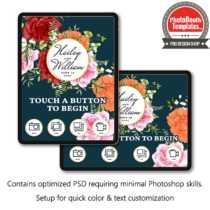 Vibrant Floral Wedding iPad Welcome Screens