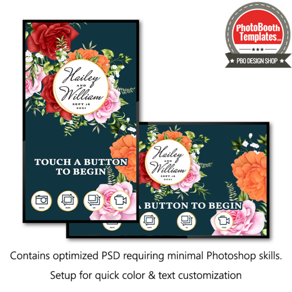 Vibrant Floral Wedding PC Welcome Screens