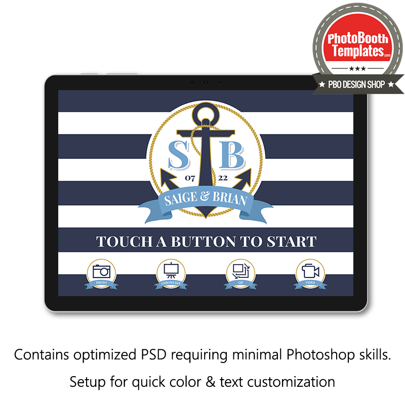 Nautical Stripes PC Welcome Screens