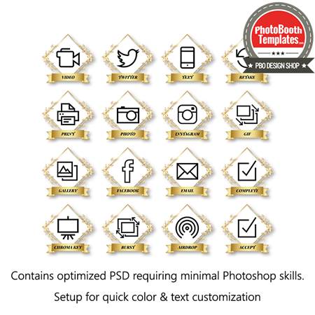 Glitzy Sophistication Buttons
