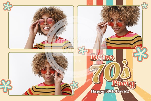 70s Retro Party Postcard 2 70s Retro Party Postcard