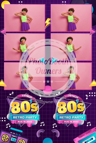 80s Retro Party 3-up Strips