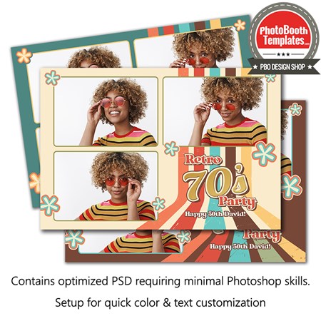 70s Retro Party Postcard 1 70s Retro Party Postcard