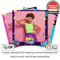 80s Retro Party Square (iPad)