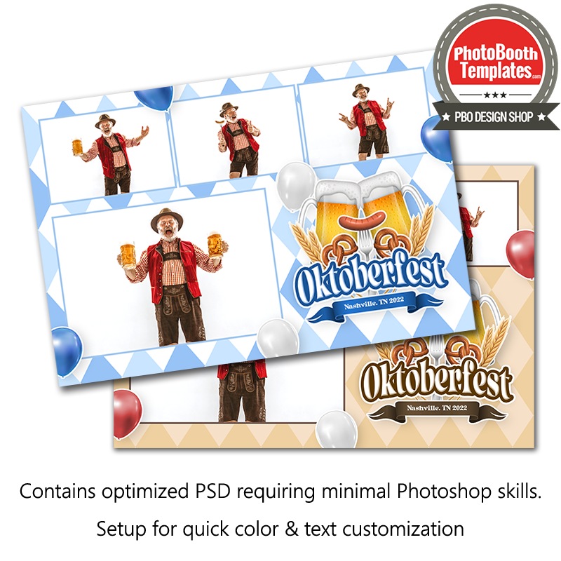 Oktoberfest Celebration 4-pose Postcard