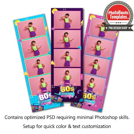 80s Retro Party 4-up Strips 1 80s Retro Party 4-up Strips