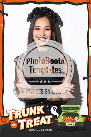 halloween trunk or treat ipad portrait photo booth template overlay for sale