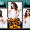 Scary Night 3-pose Postcard