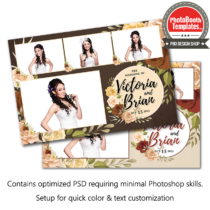 Rustic Autumn Floral 4-pose Postcard