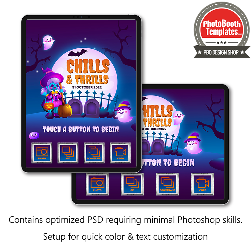 Chills and Thrills iPad Welcome Screens