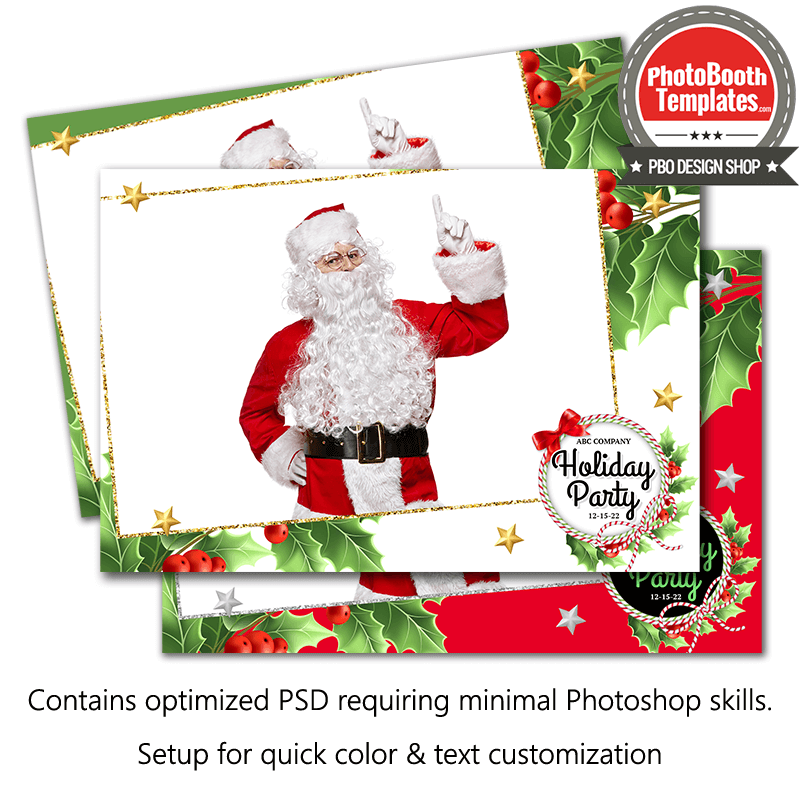 Holiday Holly Postcard