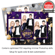 Luxurious Formal Celebration 3-pose Postcard