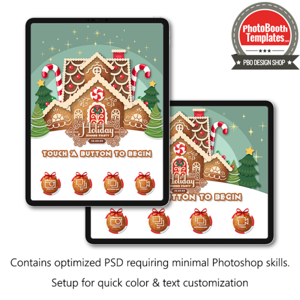 Christmas Gingerbread House iPad Welcome Screens