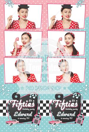 50s Retro Party 3-up Strips