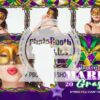 Festive Mardi Gras Celebration 4-pose Postcard