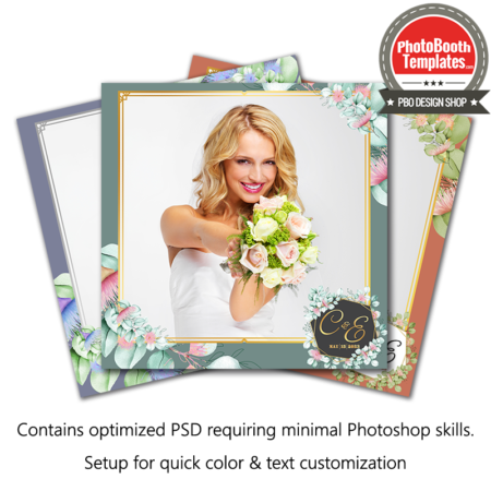 Beautiful Boho Square Photo Booth Templates